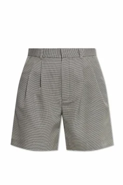 Anine Bing GREY Houndstooth pattern shorts