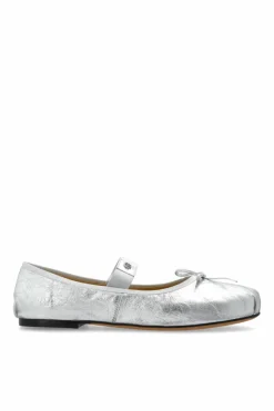 Anine Bing SILVER Leather ballet flats