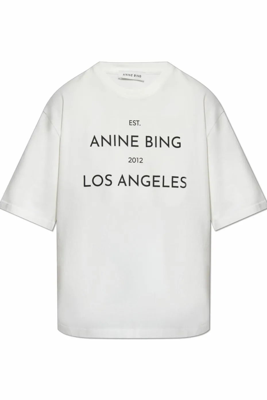 Anine Bing WHITE T-shirt `Rudy`
