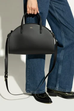 A.P.C. BLACK Handbag `Demi-Lune`