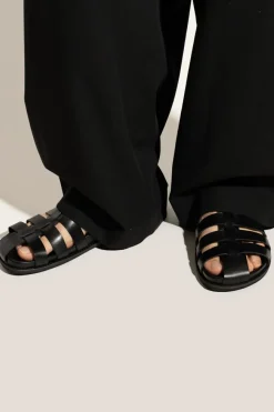 A.P.C. BLACK Leather sandals