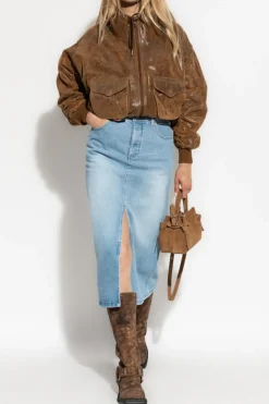 A.P.C. BLUE Denim skirt
