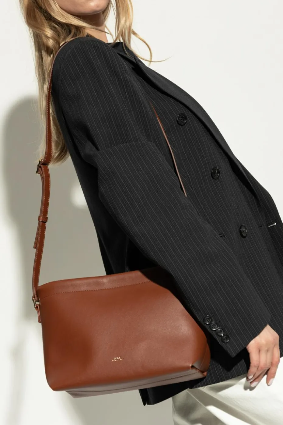 A.P.C. BROWN Shoulder bag `Ninon`