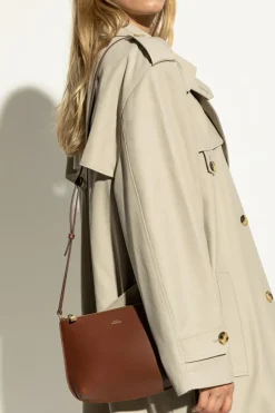 A.P.C. BROWN Shoulder bag `Sarah`