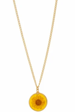 A.P.C. GOLD Necklace with floral motif