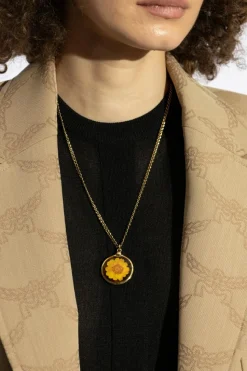 A.P.C. GOLD Necklace with floral motif