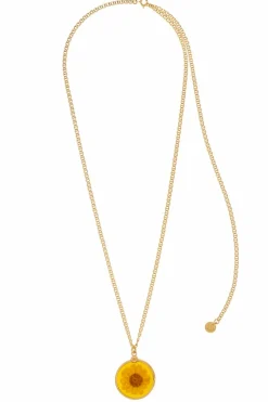 A.P.C. GOLD Necklace with floral motif
