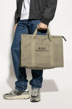 A.P.C. GREEN Shopper bag
