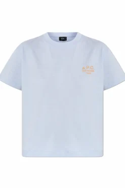 A.P.C. light blue T-shirt with embroidered logo