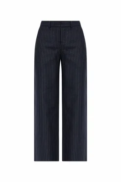 A.P.C. NAVY BLUE Creased pants