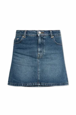 A.P.C. NAVY BLUE Denim skirt