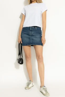 A.P.C. NAVY BLUE Denim skirt