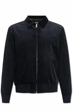 A.P.C. NAVY BLUE Jacket with logo