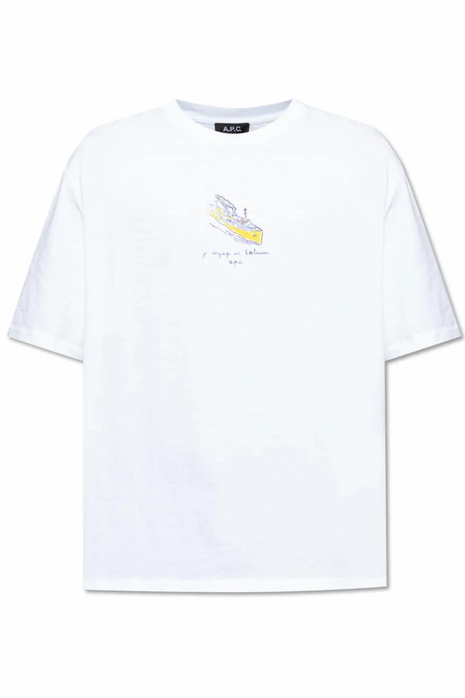 A.P.C. WHITE T-shirt with print
