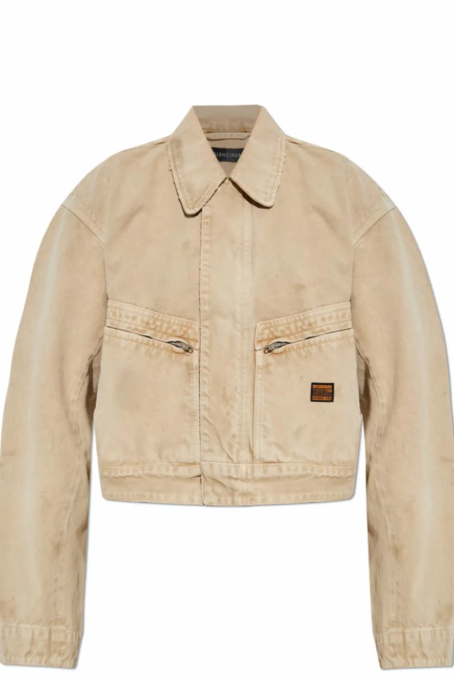 Balenciaga beige Denim jacket with `vintage` effect