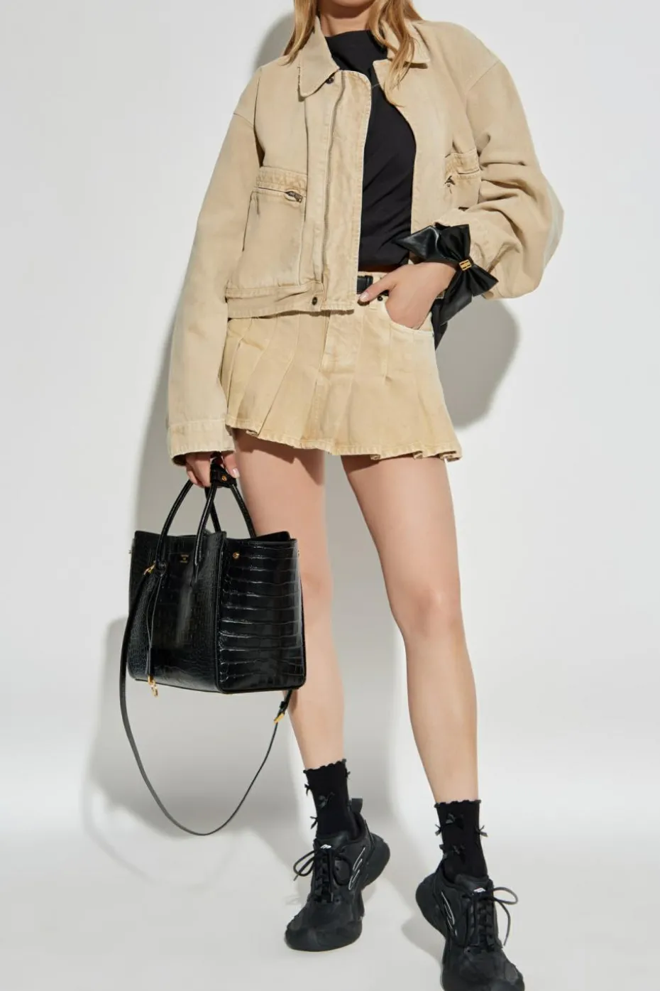 Balenciaga beige Denim jacket with `vintage` effect