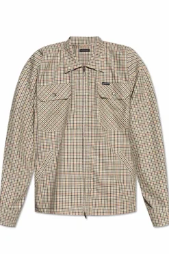 Balenciaga beige Jacket with a check pattern