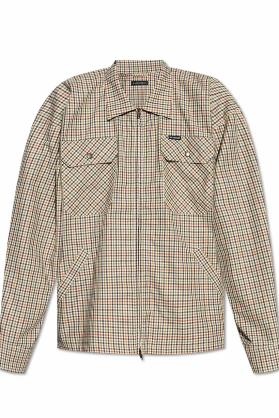 Balenciaga beige Jacket with a check pattern
