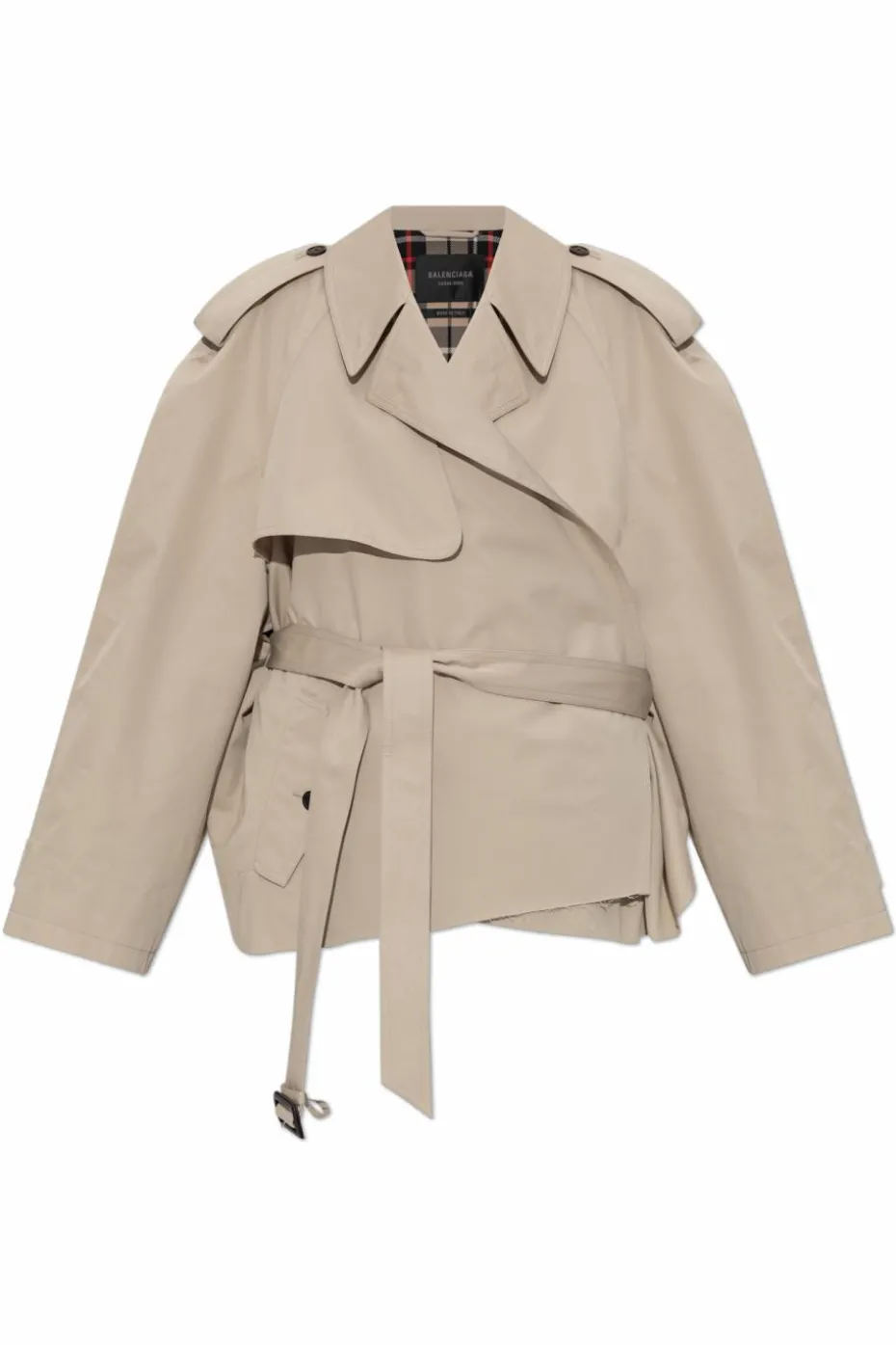 Balenciaga beige Short trench coat