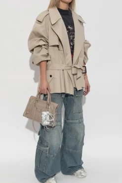 Balenciaga beige Short trench coat