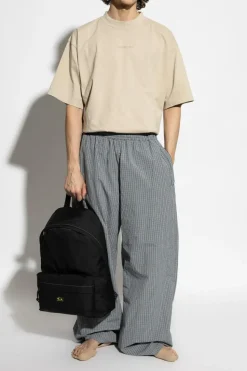 Balenciaga beige T-shirt with embroidered logo
