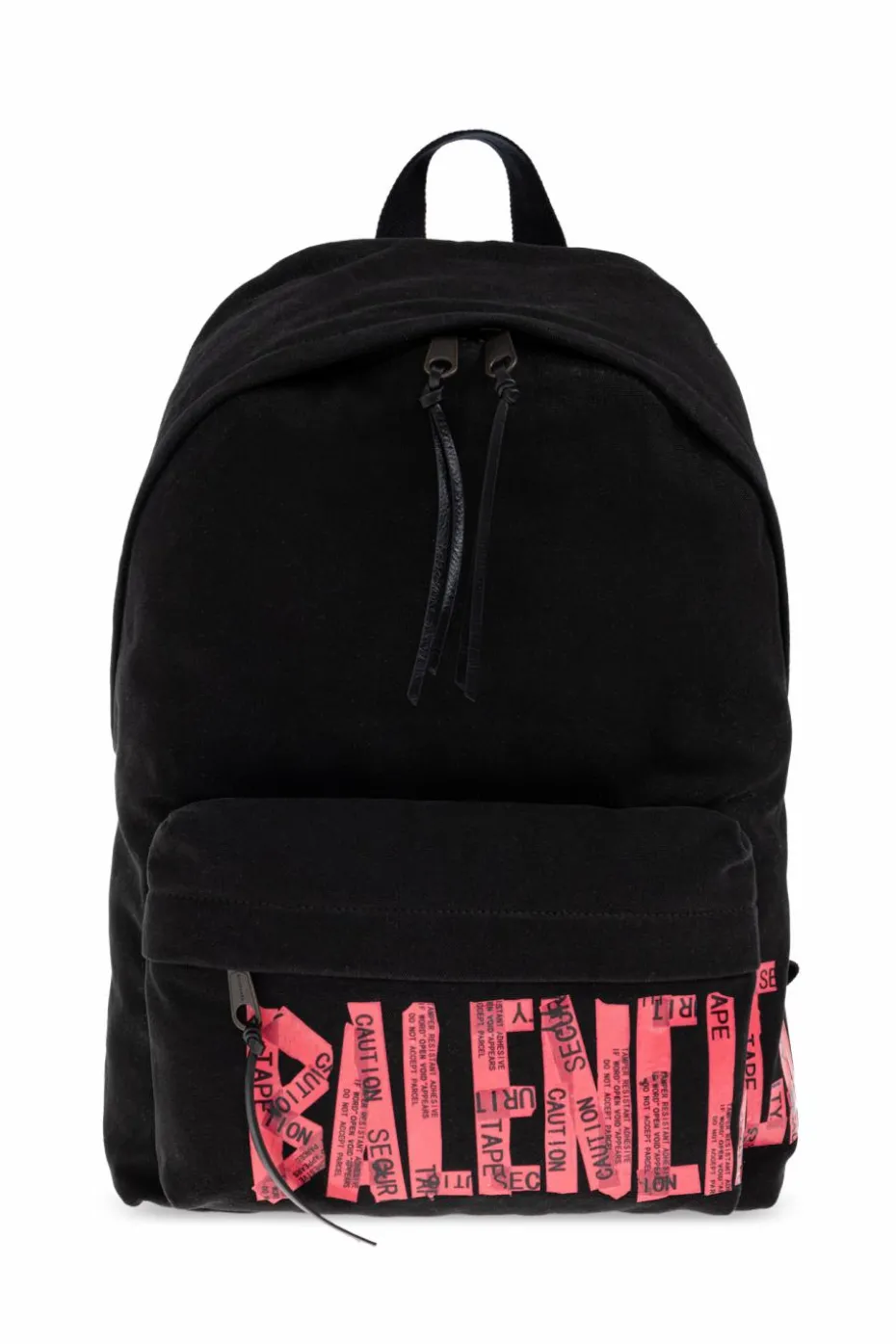 Balenciaga BLACK Backpack with printed logo