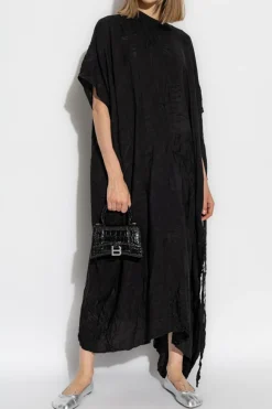 Balenciaga BLACK Balenciaga Crushed-effect Dress