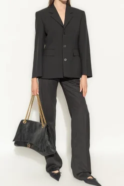 Balenciaga BLACK Blazer with Open Lapels