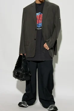 Balenciaga BLACK Creased trousers