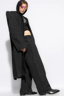 Balenciaga BLACK Crinkled Jeans