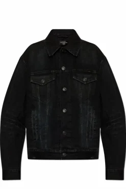 Balenciaga BLACK Denim jacket with vintage effect