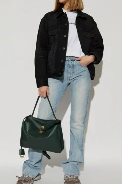 Balenciaga BLACK Denim jacket with vintage effect