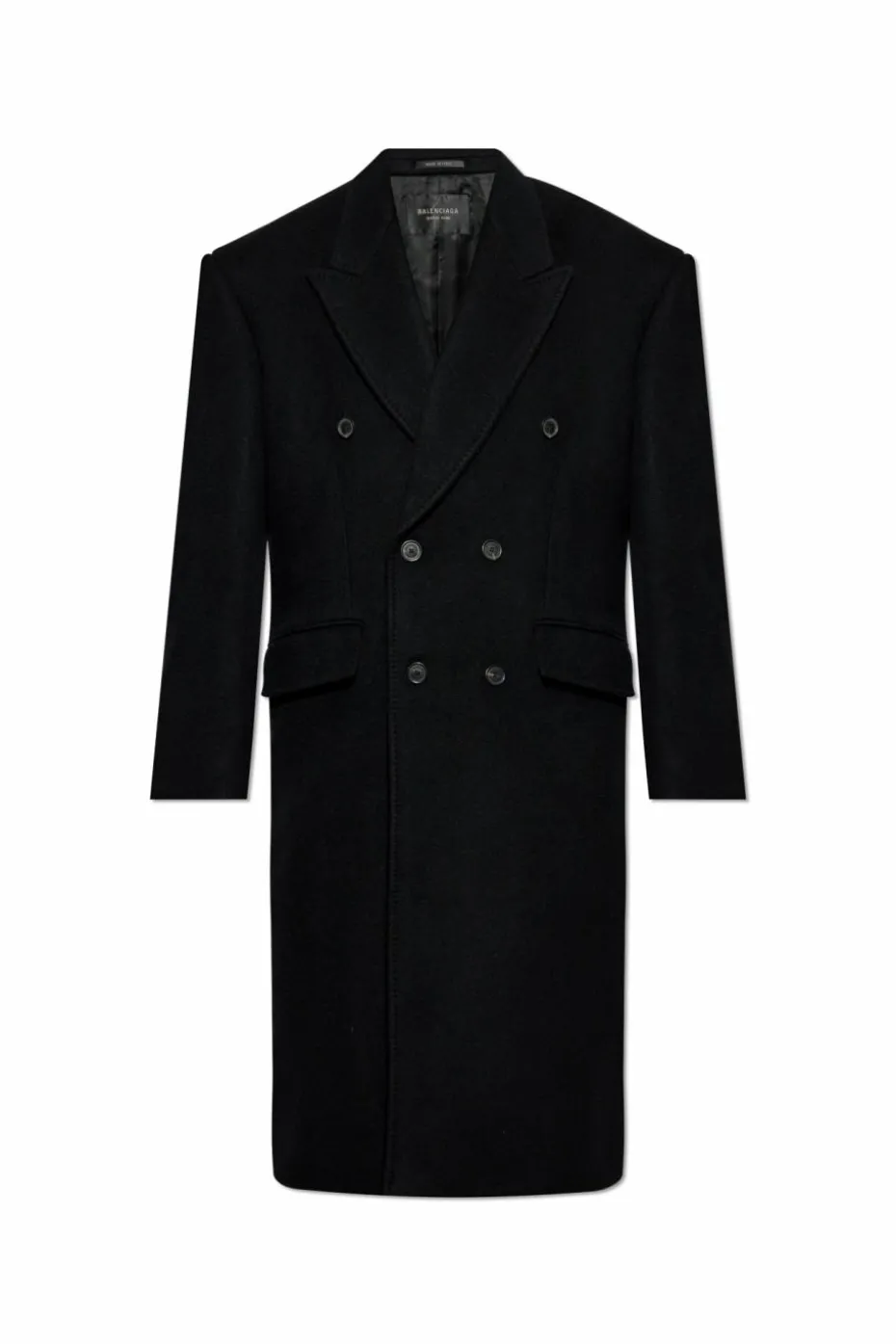 Balenciaga BLACK Double-breasted cashmere coat