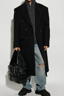 Balenciaga BLACK Double-breasted cashmere coat