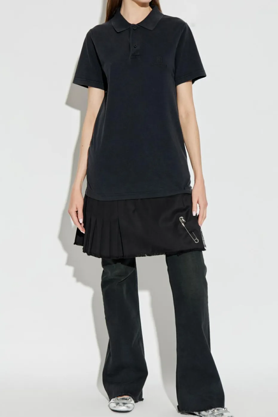 Balenciaga BLACK Dress with logo