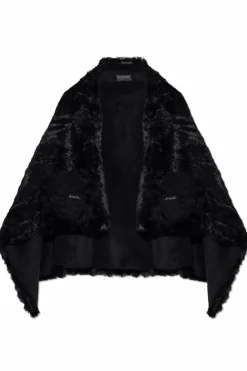 Balenciaga BLACK Faux fur cape from the Skiwear collection
