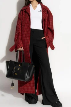Balenciaga BLACK Flared trousers with a crease