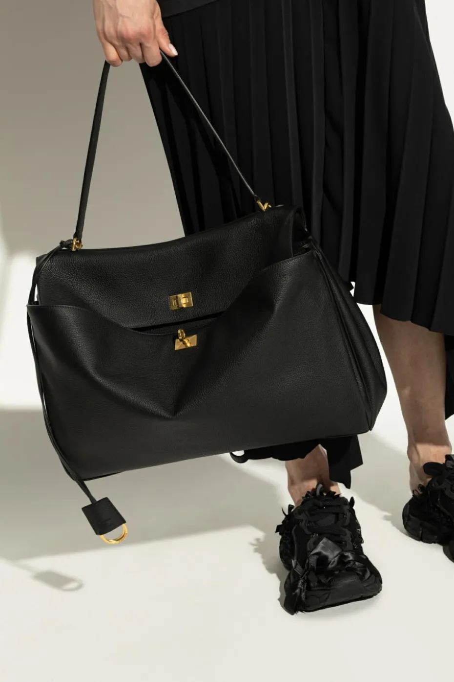 Balenciaga BLACK Handbag Rodeo Large