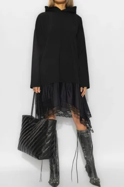 Balenciaga BLACK Hooded dress