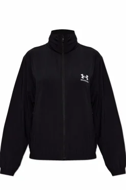 Balenciaga BLACK Jacket with hood hidden in collar