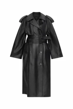 Balenciaga BLACK Lambskin trench coat