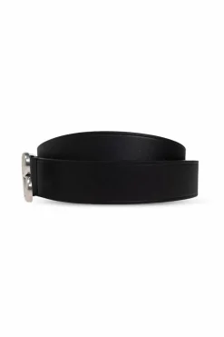 Balenciaga BLACK Leather belt with logo