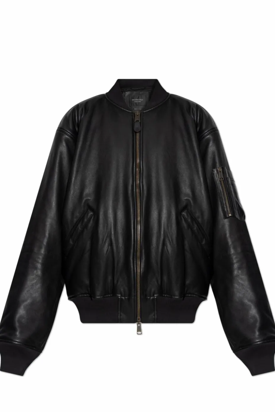 Balenciaga BLACK Leather jacket type bomber