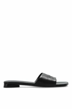 Balenciaga BLACK Leather Slippers 'Dutyfree'