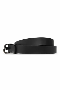 Balenciaga BLACK Leather belt with logo