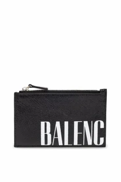 Balenciaga BLACK Leather wallet with logo