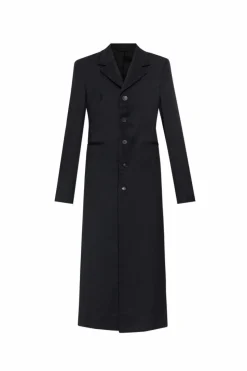 Balenciaga BLACK Long coat with vintage effect