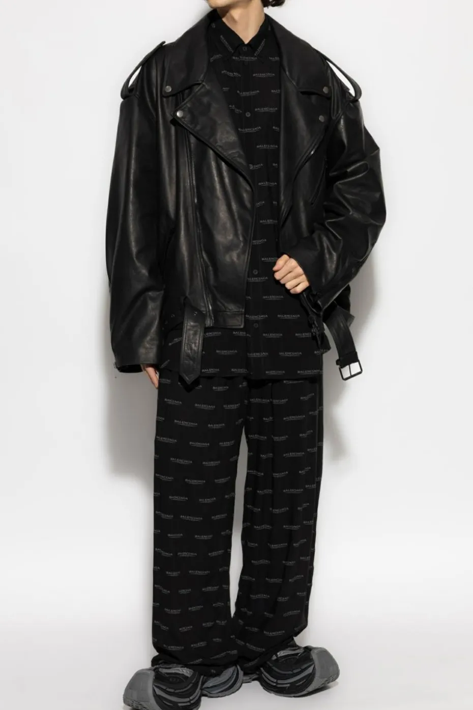 Balenciaga BLACK Loose-fitting pants with monogram
