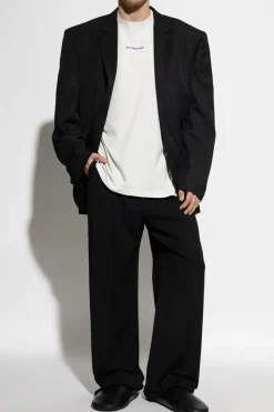 Balenciaga BLACK Oversized blazer made from mixed fabrics