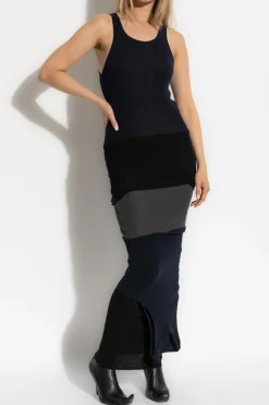 Balenciaga BLACK Ribbed bodycon dress